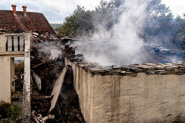 Professional Fire Damage Restoration technician working in Collingswood, NJ